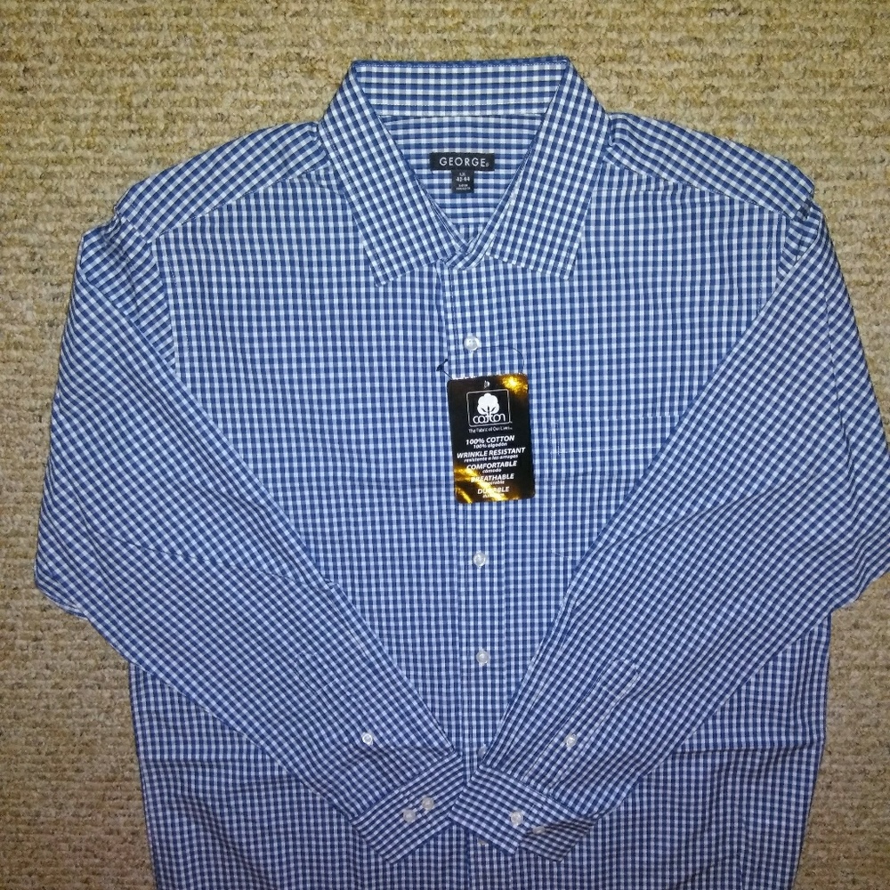 NEW MEN'S CHECKERED PLAID BUTTON DOWN SHIRT